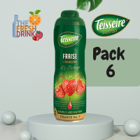 เตสแซร์ น้ำหวานเข้มข้น กลิ่นสตรอเบอรี่  Teisseire SREAWBERRY Syrup 600ml แพ็ก 6 ขวด