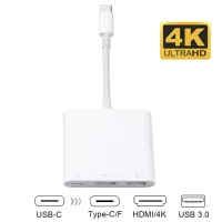 USB 3.1 Type C To HDMI-compatible USB 3.0 HUB USB-C multi-port Adapter Dongle Dock Cable for New Macbook Pro