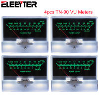 4ชิ้น TN-90ตัวชี้ที่แม่นยำสูงกรีนวูมิเตอร์หัวโต๊ะก่อนเวทีรูป VU เมตรแผงหัวตาราง DB ตารางเสียงเครื่องขยายเสียงพร้อมไฟแบ็คไลท์