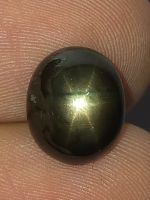 พลอย สตาร์ แซฟไฟร์ ธรรมชาติ แท้ ( Natural Black Star Sapphire ) หนัก 6.15 กะรัต