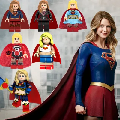 มหัศจรรย์ของเล่น DC ภาพยนตร์ Supergirl ของขวัญวันเกิดการศึกษาของเล่นสำหรับเด็ก DIY อาคารบล็อก Minifigures อิฐภาพยนตร์