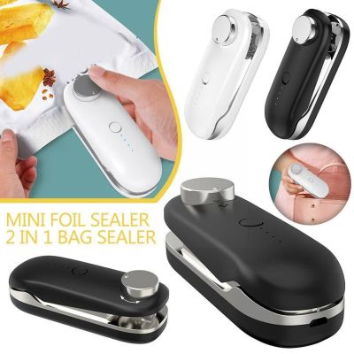 【CW】✸  2 In 1 Sealer USB Rechargeable Handheld Storage Machine Plastic Food Heating Clip With X5P6