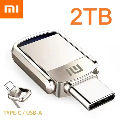 Xiaomi U Disk 2TB USB 3.1 Type-C อินเตอร์เฟซโทรศัพท์มือถือคอมพิวเตอร์การส่งผ่านร่วมกันหน่วยความจำ USB แบบพกพา