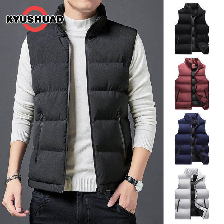 Kyushuad Áo Khoác Phao Không Tay Dày Dặn Cho Nam, Áo Vest Không Tay Ấm Áp  Mùa Đông, Áo Khoác Dày Mùa Đông | Lazada.Vn