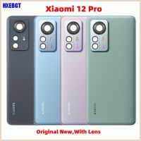 Original For Xiaomi Mi 12 Pro Back Cover Lid 12Pro With Camera Glass Lens Rear Battery Glass Door Housing Case Smartphone Parts