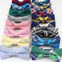 ❐ Men Cotton Bowtie Wedding Casual Business Bow Tie England Rainbow Plaid Striped Neck Ties Women Skinny Gravatas Cravat