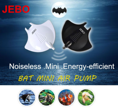 JEBO Bat ปั๊มลม Nano Hang On Quiet Silent 220V ~ 240V With Air Tube Air Stone Aquarium Fish Water Plant Tank สีดำ สีขาว Q2210