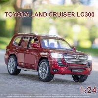 1:24 Toyota LAND CRUISER LC300 Alloy Car Model Metal Pull Back Open The Door Simulation Vehicles Car Model Ornament Toy For Kids