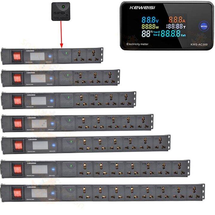 Network Rack Power Board With Surge Protection C14 Input
