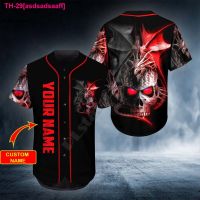 asdsadsaaff Red Dragon Skull 3D ทั่ว Impresso Camisas Nome Personalizado Camisa Do Jersey De Beisebol เสื้อฮิปฮอป Presente Amor