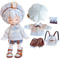 OB11 Dress Baker S Set Pastry Chef Hat Shirt Shorts Bib Shoes For Obitsu11, Molly , GSC, YMY , 112bjd ตุ๊กตาเสื้อผ้าอุปกรณ์เสริม