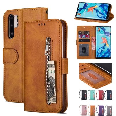 「Enjoy electronic」 Zipper Wallet Leather Cases For Huawei P40 P20 Lite P30 Pro Mate 10 20 Lite P Smart Y6 Y7 2019 Honor 8A Phone Flip Card Cover