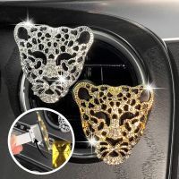 Inlay Water Drill Money Leopard Car Air Freshener Auto Interior Accessories Diamond Perfume Bottle Car Air Vent Clip Fragrance