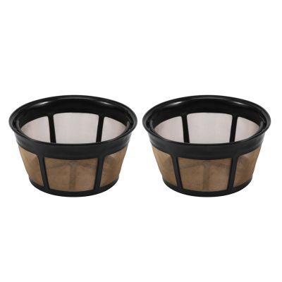 Reusable Coffee Filter, Basket Coffee Filters 8-12 Cup Replacement Coffee Filter with Stainless Steel Mesh Bottom
