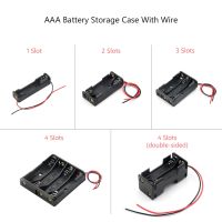 1pcs 1x 2x 3x 4x AAA Battery Box Case Holder With Wire Leads ABS Plastic Battery Box Connecting Solder For 1-4pcs AAA Batteries