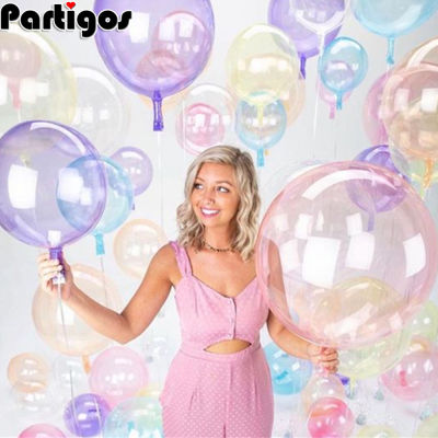 20PCS 10inch no wrinkle Crystal Bubble Balloon Party Decor Transparent Bobo Clear Helium Balloon Globos Wedding Supplies
