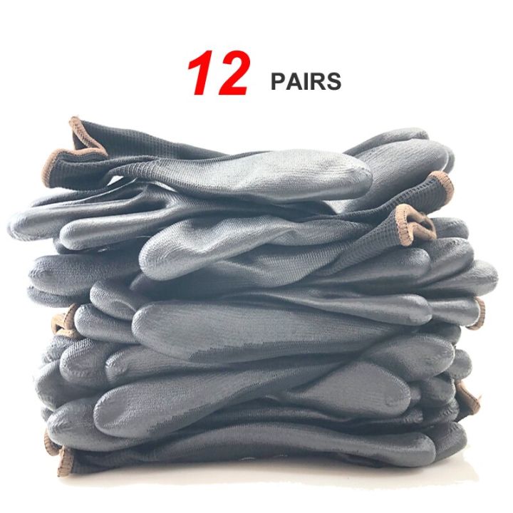 24pieces-12-pairs-knitted-nylon-coated-pu-nitrile-rubber-palm-electric-anti-static-cotton-safety-protective-work-gloves-man