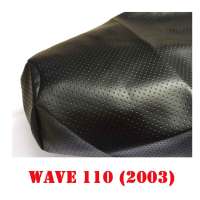 ผ้าเบาะรถ WAVE-100/WAVE-100S(2003) หนังเบาะเย็บหัว เย็บท้ายทรงเดิม