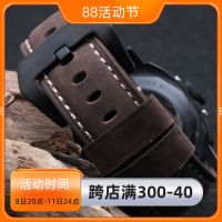 Suitable for Panerai Panerai leather watch strap male PAM111 441 frosted crazy horse leather strap 22 24mm