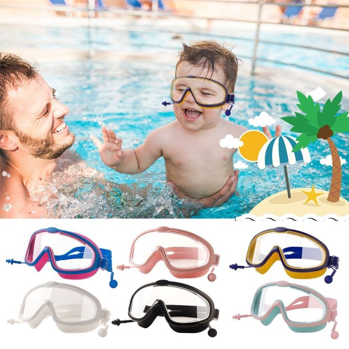 outdoor-swim-goggles-earplug-2-in-1-set-for-kids-anti-fog-uv-protection-swimming-glasses-with-earplugs-for-4-15-years-children-goggles