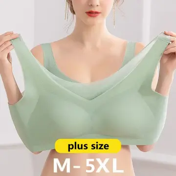 L-5xl Seamless Bra Big Breasts Show Small Thin Section Fat Girl