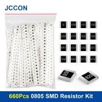 660Pcs 0805 SMD Resistor Assorted Kit 1ohm-1M ohm 33Values x 20Pcs=660Pcs Sample Kit 1% Chip Fixed Resistor DIY