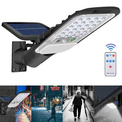 120W LED Solar Street Lights Outdoor Waterproof Split 3 Modes Remote Control PIR Motion Sensor Street Light Garden Wall Lamp