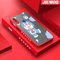 เคส JIUMOO สำหรับ Xiaomi Redmi Note 7 Note 7 Pro Note 7S เคส Note7ลายโดราเอมอนแผ่นหลังแบบฝ้าใหม่เคสกรอบซิลิโคนโปร่งใสกันกระแทกเคสมือถือทั้งหมดรวมเลนส์กล้องถ่ายรูปฝาครอบป้องกัน