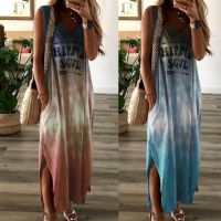 【HOT】☑ Dresses Fashion Boho V Neck Sleeveless Gradient Color HIPPIE SOUL Pockets Loose платья для женщин 2021