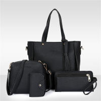 PU Leather Handbag Set Versatile Womens Messenger Bags Satchel Tote Bags For Women Womens Purse Messenger Bags Womens PU Leather Handbags