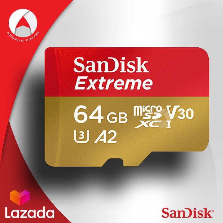 sandisk-micro-sd-card-extreme-64-gb-a2-รุ่นใหม่-sdxc-classu3-อ่าน-160mb-s-เขียน-60mb-s-sdsqxa2-064g-gn6mn-ไมโครเอสดีการ์ด-แซนดิส-เมมโมรี่-ใส่-แท็บเล็ต-โทรศัพท์-มือถือ-สมาร์ทโ