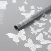 กระดาษช่อดอกไม้ของขวัญพิมพ์ลายผีเสื้อสุดสร้างสรรค์ขนาด58*58ซม. กระดาษห่อของขวัญลายดอกไม้กระดาษห่อของขวัญการห่อดอกไม้กระดาษปาป๋า
