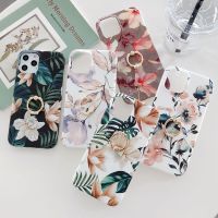 【CC】 Luxury flower Soft Silicone Holder 12 13 14 XS MAX X XR SE2020 7 8 Shockproof Cover capa