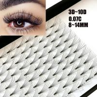 12 Lines 3D 10D Russian Premade Volume Fans Eyelashes Extension C Curl 0.07 Thickness Heat Bonded Eyelashes Makeup Tools