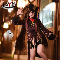 2019[LXYH- COSER KING] Game Genshin Impact Hu Tao Wig Shoe Cosplay Costume Dress Props เครื่องแต่งกายคอสเพลย์ ชุดคอสเพลย์การ์ตูนอะนิเมะ ชุดแฟนซี2023