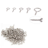 100pcs stainless steel screw eye pins for pendant iron screw eye hook buckle suitable for drilling beads DIY jewelry making