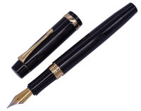 Jinhao 15 Noble Black Fountain Pen Medium Nib 0.7mm with Converter Metal Luxurious Ink Pens for Office,business,home,school