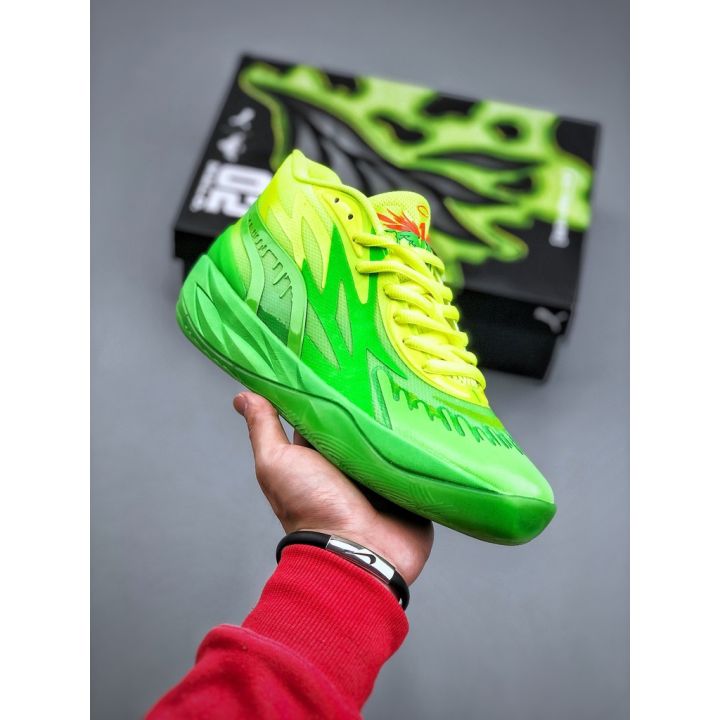 2023-hot-original-pm-m-b-2-rick-and-morty-lamelo-ball-mens-wear-resistant-combat-basketball-shoes-anti-slip-sports-shoes-green-free-shipping