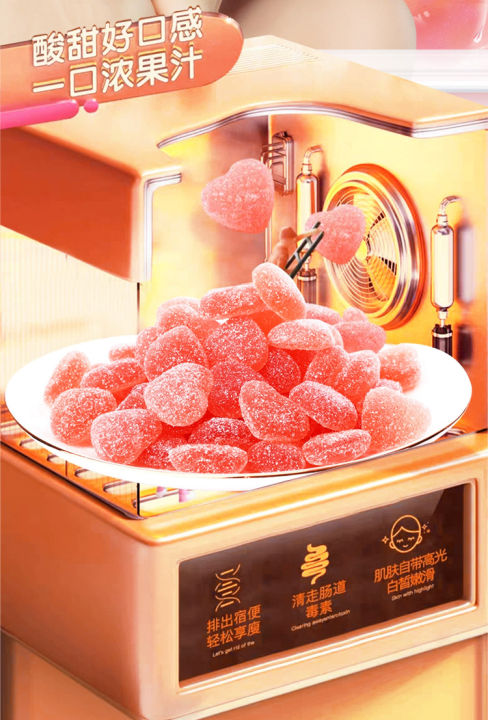 enzyme-collagen-gummy-peach-flavor-fruit-enzyme-gummy-snacks