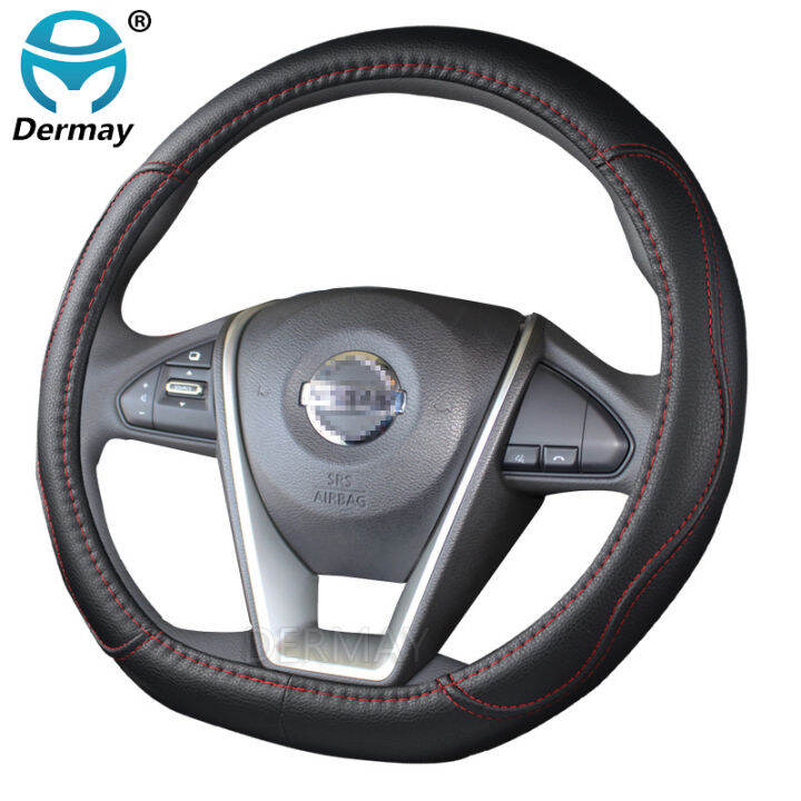 d-shape-car-steering-wheel-cover-pu-leather-for-nissan-rogue-sport-hybrid-2017-2019-2020-qashqai-2019-2020-id-cover