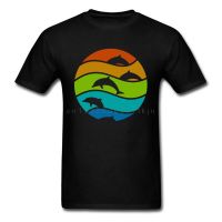 Mens Large T-shirt Mens New Tees Cotton Fabric Simple Tshirts Ocean Dolphin Art T For Men 3Xl 4XL/5XL/6XL