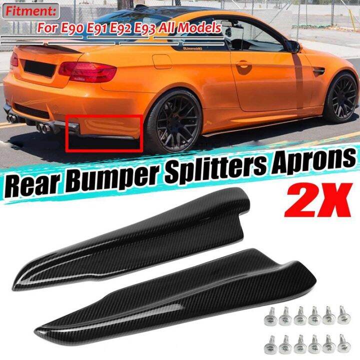 for-bmw-e90-e91-e92-e93-m3-carbon-fiber-look-rear-bumper-lip-splitter-winglet-apron