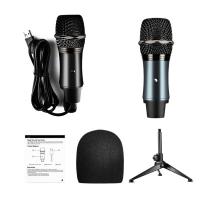 USB Microphone Computer Microphone Wired Mic with Retractable Bracket Streaming Microphone Desktop Handheld Mic for Laptop PC Computer wonderful