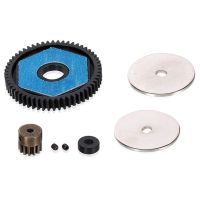 56T Spur Gear Composite Material 56T Spur Gear Replace 13T Motor Gear Gearbox Transmission Gears Set for 1/10 RC Crawler Car Axial SCX10 SCX10 II Upgrade Parts