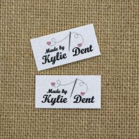 80 piece Custom clothing labels  Iron Tags  Ironing Labels  Personalized Name  Custom Design   Name Tags Custom Labels (YT143) Labels