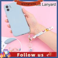 QIANGNAN6เชือกห้อยเคสโทรศัพท์น่ารักๆลายดอกซากุระห้อยจี้แมวกวักนำโชคสายคล้องคอสายโทรศัพท์สายคล้องสายโทรศัพท์สายคล้องข้อมือพวงกุญแจเชือกป้องกันการสูญหายแมวกวักนำโชคกระพรวนแมวสายชาร์จมือถือซากุระ