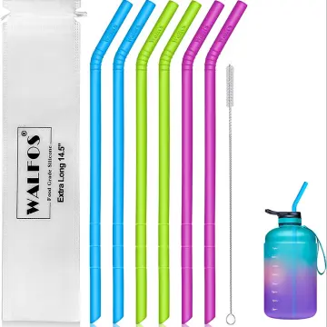 Gallon Water Bottle Straw Trimable Reusable Straw Replacement Set