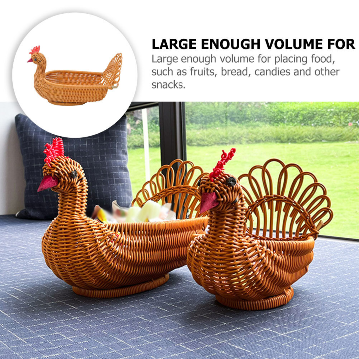 platter-home-ตะกร้าอาหาร-end-table-decor-หวายปาร์ตี้เสิร์ฟผลไม้-pp-bread-คอนเทนเนอร์-dresser-tray