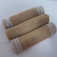 【LZ】∈  Vintage Nature Jute Linen Burlap Table Runner Christmas Wedding Table Runners Hessian Rustic Restaurant Dining Room Table Decors