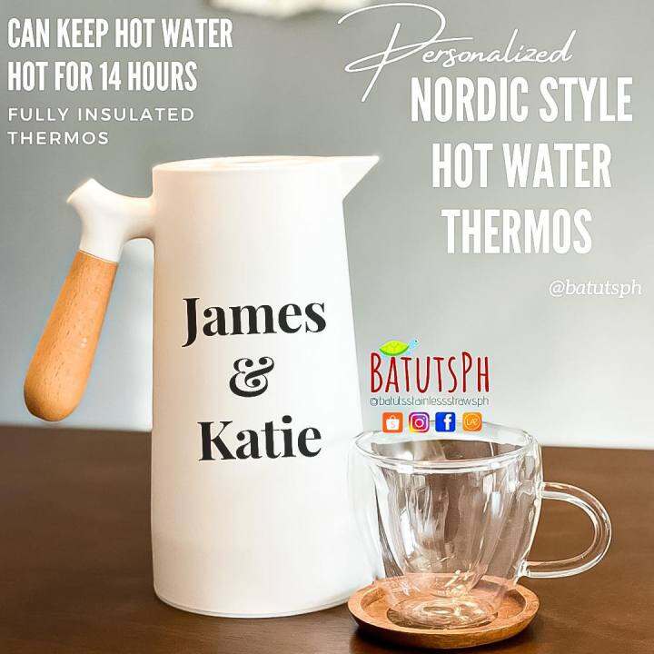 BatutsPh Personalized Nordic Style Hot Water Thermos Fully